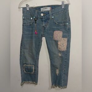 Levi Women Patchwork Denim Capri pants nwot